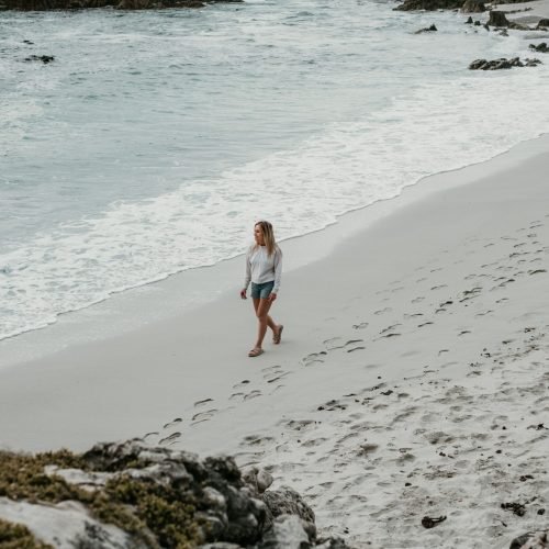 Journey With Justine Walking On The Beach